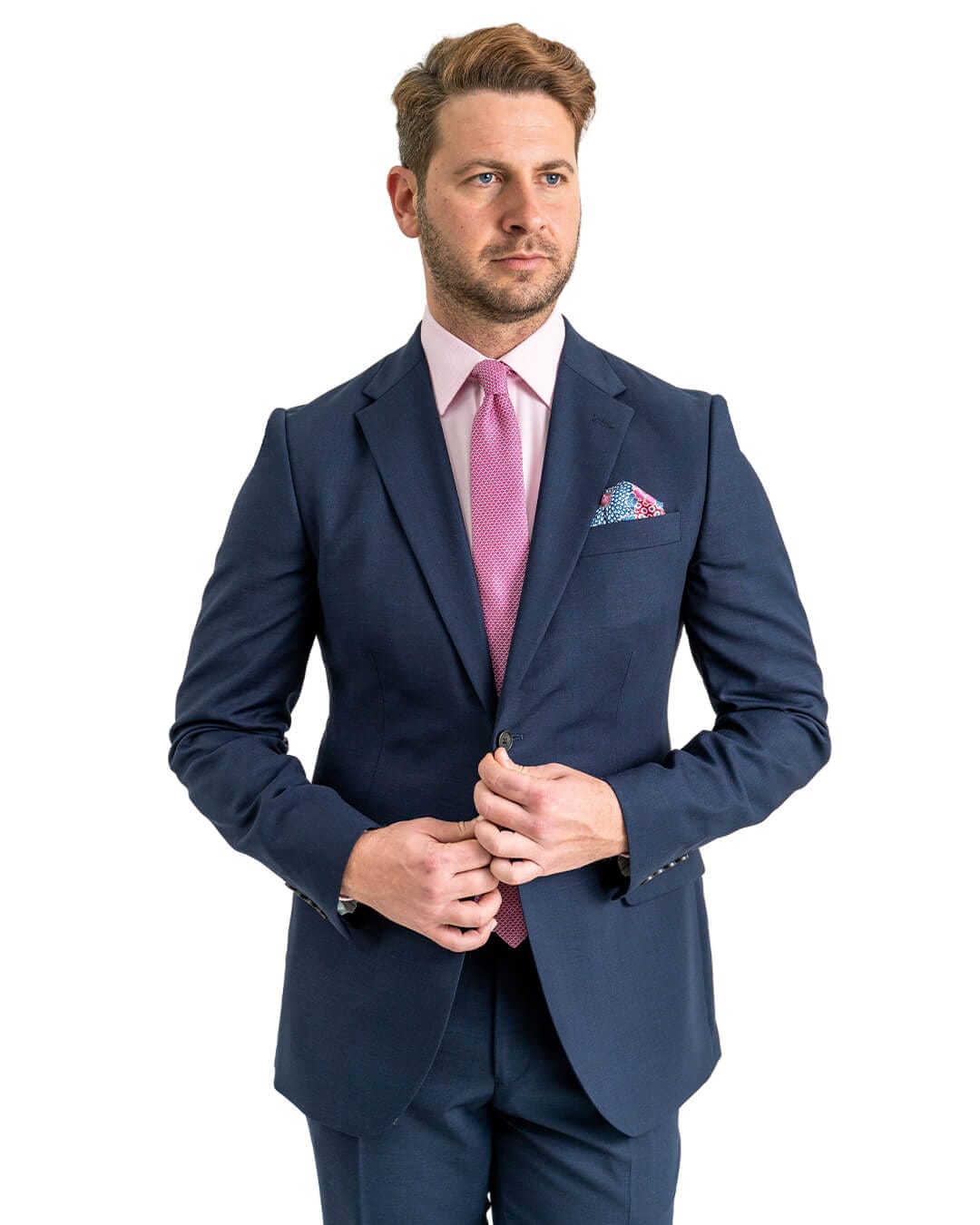 Gagliardi Suits Gagliardi Navy Super 110s Natural Stretch Basketweave Suit