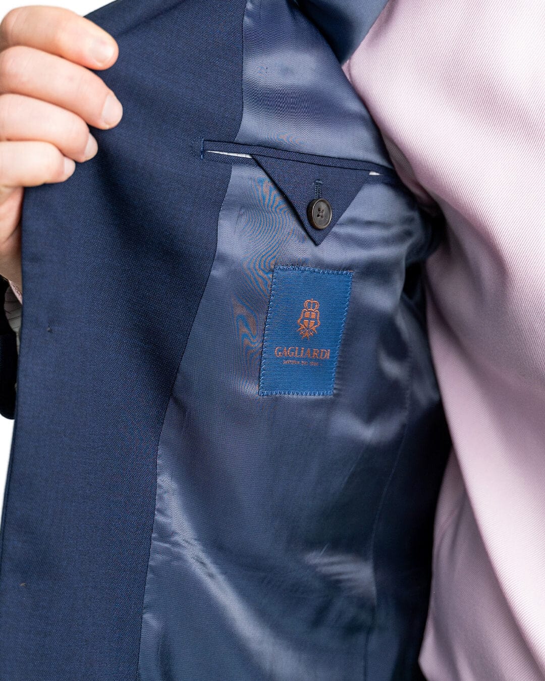 Gagliardi Suits Gagliardi Navy Super 110s Natural Stretch Basketweave Suit