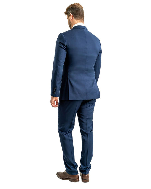 Gagliardi Navy Zignone Super 100s Twill Peak Lapel Suit | Bortex ...