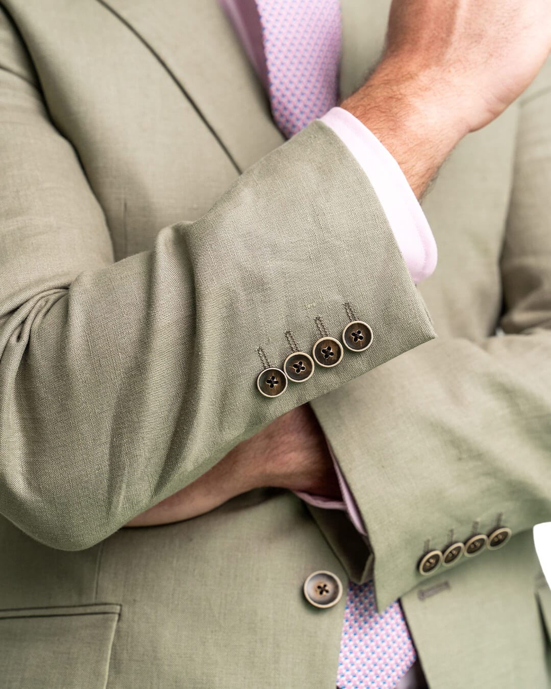 Gagliardi Suits Gagliardi Olive Duca Visconti di Modrone Italian Linen Suit
