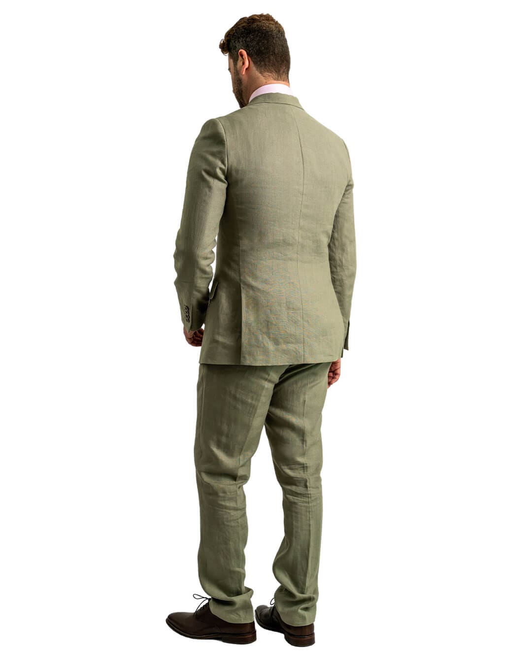Gagliardi Suits Gagliardi Olive Duca Visconti di Modrone Italian Linen Suit