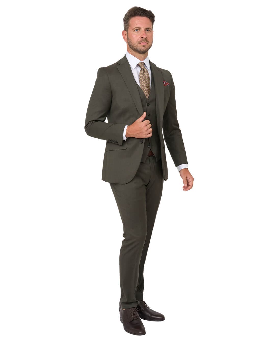 Gagliardi Suits Gagliardi Olive Gabardine Super 110s Suit