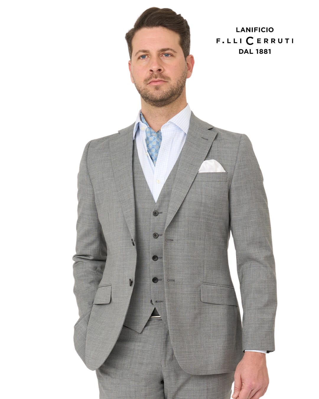 Gagliardi Suits Gagliardi Silver Lanificio F. Lli Cerruti Tropical Suit