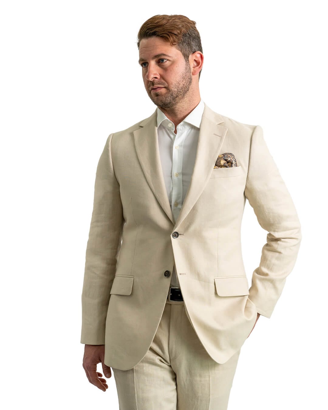 Gagliardi Suits Gagliardi Stone Duca Visconti di Modrone Italian Linen Suit