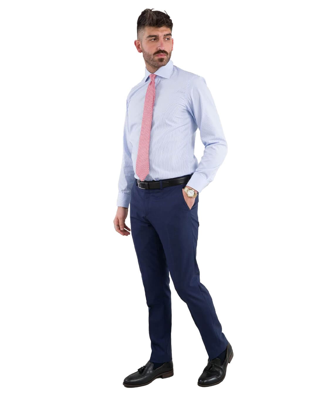 Gagliardi Suits Gagliardi Vitale Barberis Canonico Blue Hairline Striped Suit