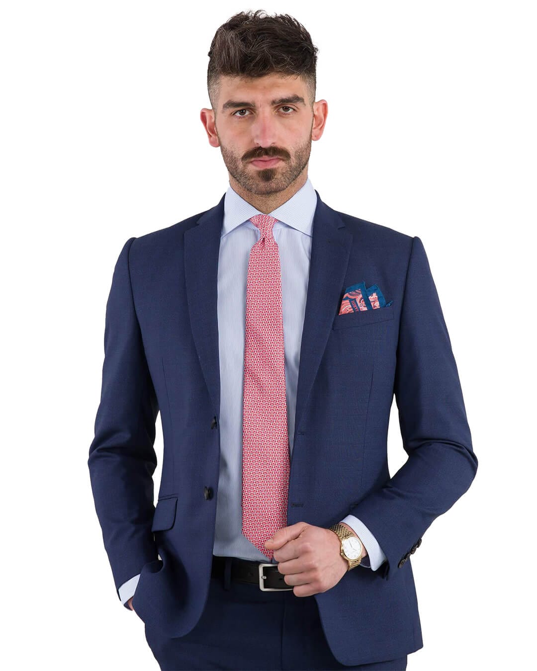 Gagliardi Suits Gagliardi Vitale Barberis Canonico Blue Hairline Striped Suit