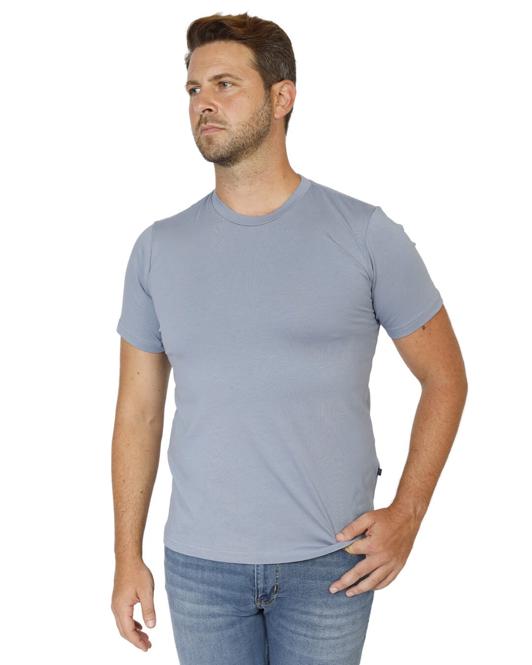 Gagliardi T-Shirts Gagliardi Airforce Blue Cotton Crew Neck