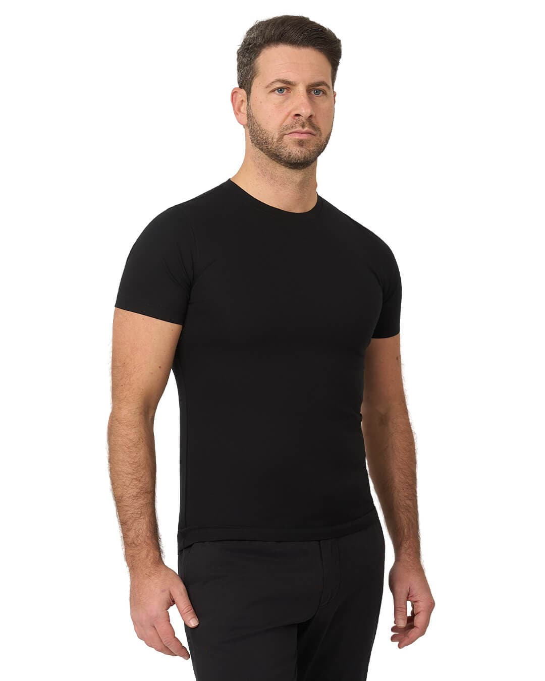 Gagliardi T-Shirts Gagliardi Black T Shirt Luxury Interlock
