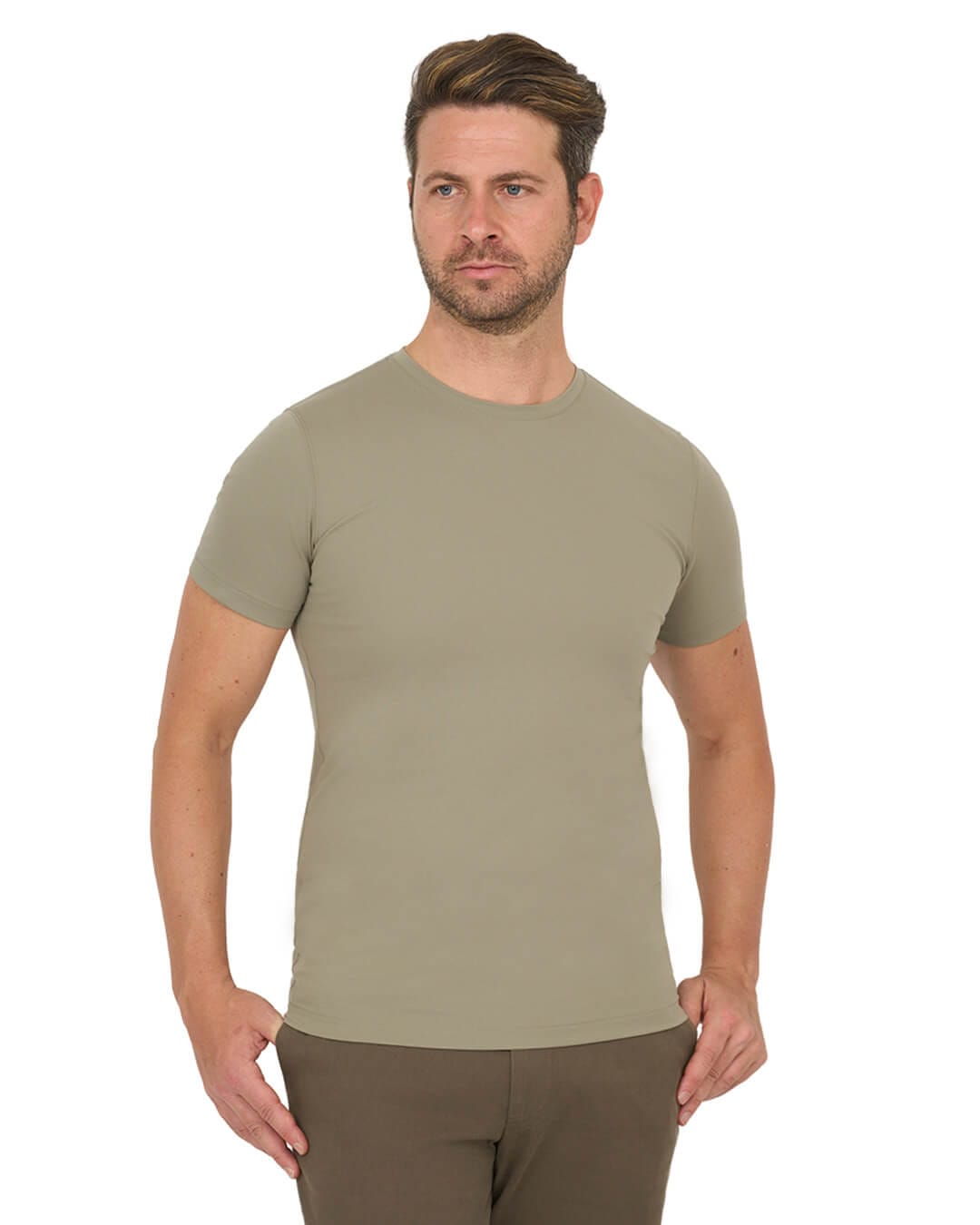 Gagliardi T-Shirts Gagliardi Olive T Shirt Luxury Interlock