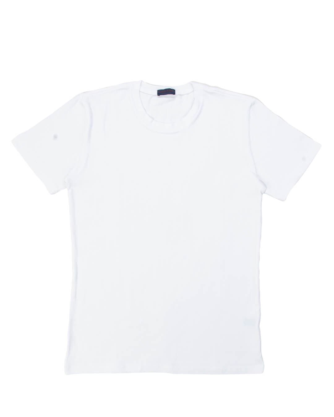 Gagliardi T-Shirts Gagliardi White Cotton Crew Neck
