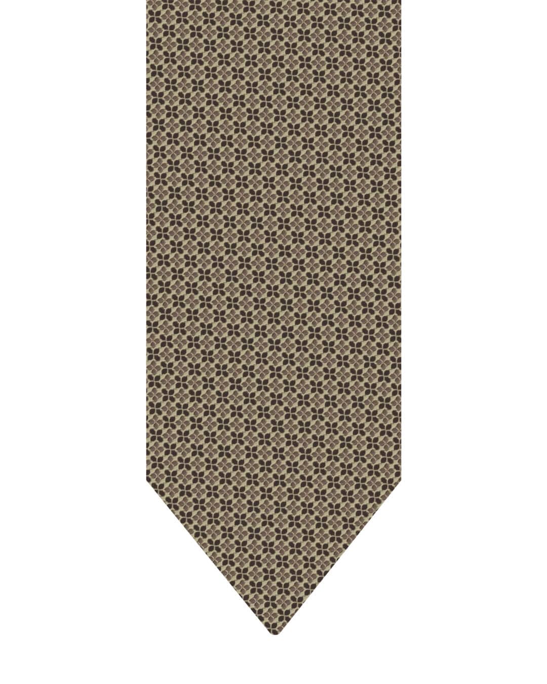 Gagliardi Ties ONE Gagliardi Beige Tessellated Italian Silk Tie