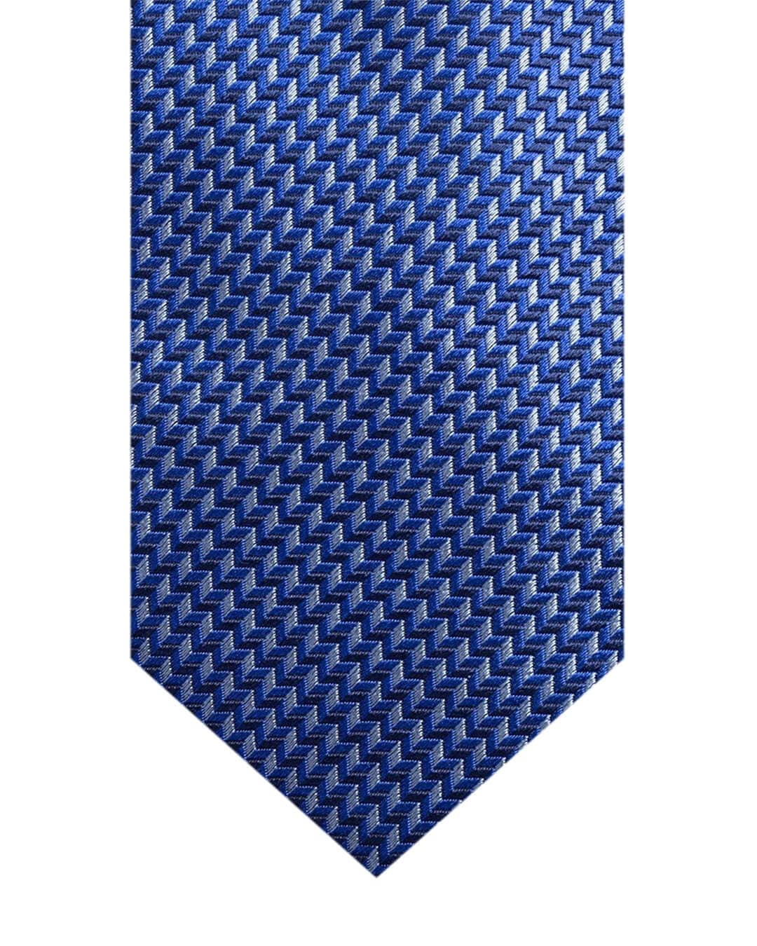 Gagliardi Ties One Size Gagliardi Blue Chevrons Italian Silk Tie