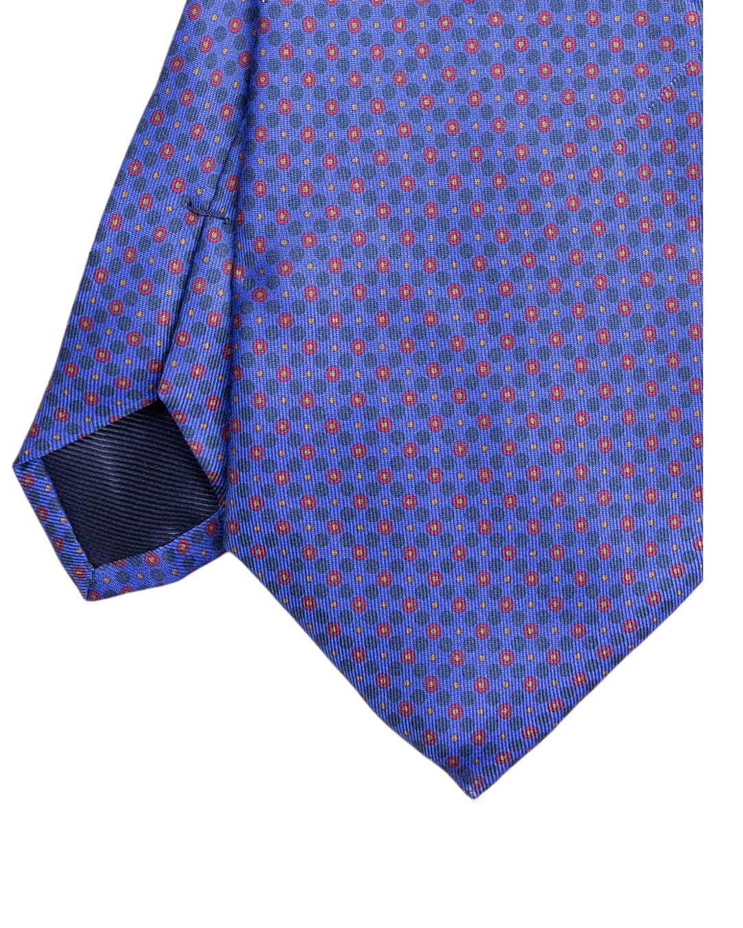 Gagliardi Ties ONE Gagliardi Blue Circles Print Italian Silk Tie