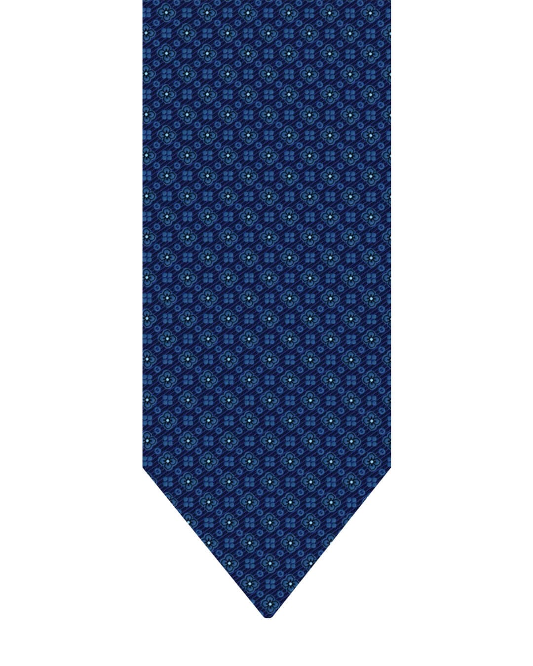Gagliardi Ties ONE Gagliardi Blue Flower & Clover Italian Silk Tie