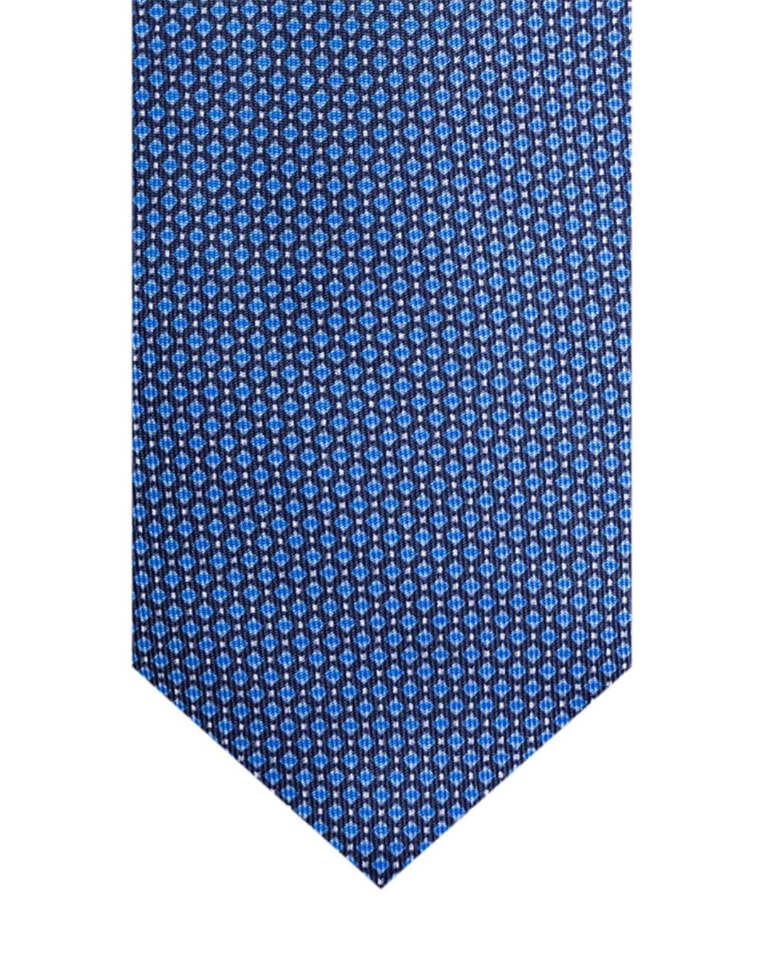 Gagliardi Ties One Size Gagliardi Blue Geometric Italian Silk Tie