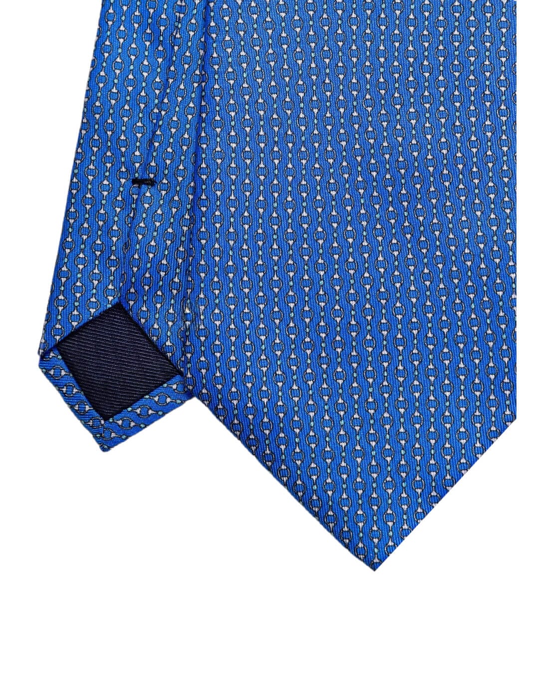 Gagliardi Ties One Size Gagliardi Blue Horse Bit Print Italian Silk Tie