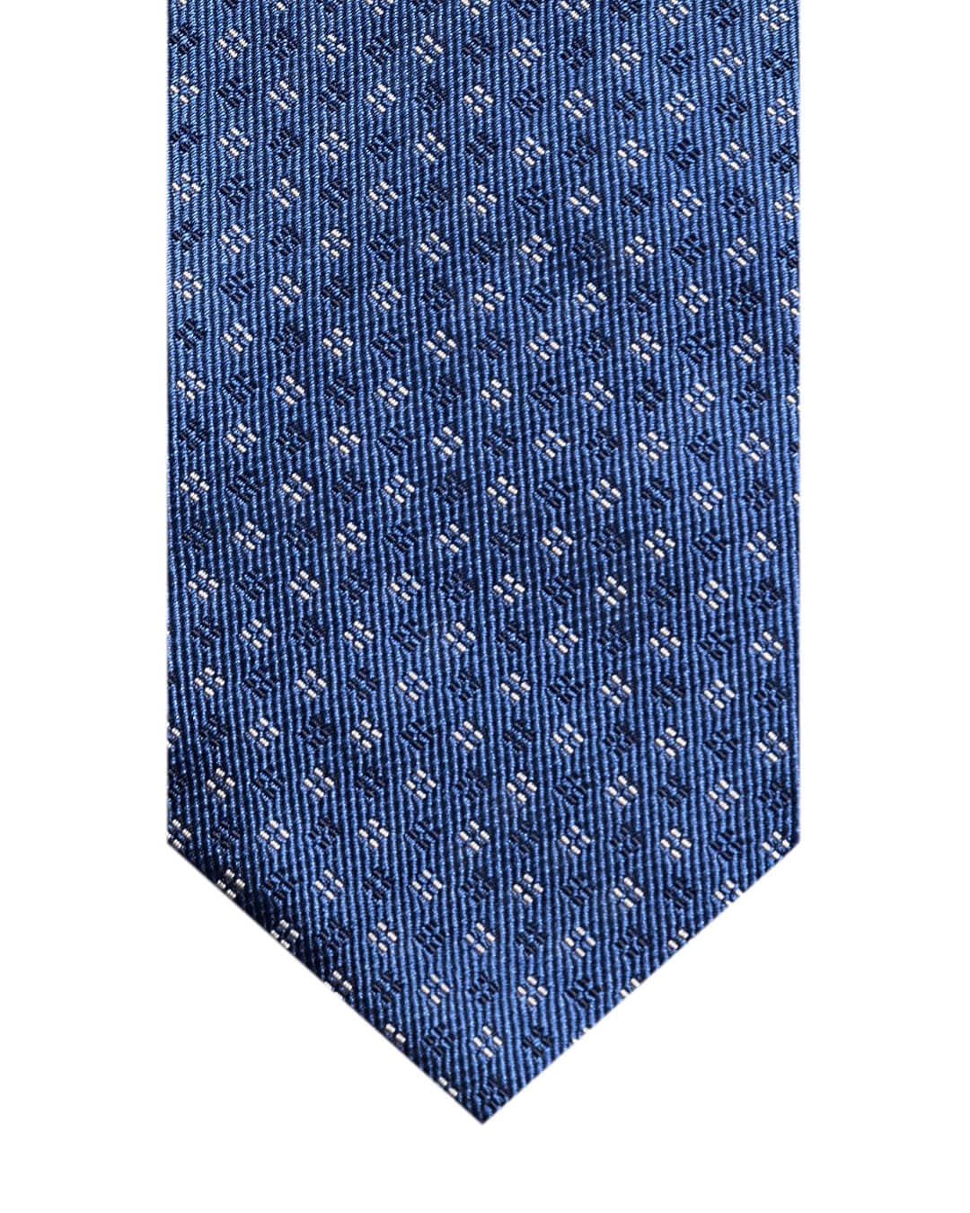 Gagliardi Ties One Size Gagliardi Blue Micro Flower Italian Silk Skinny Tie