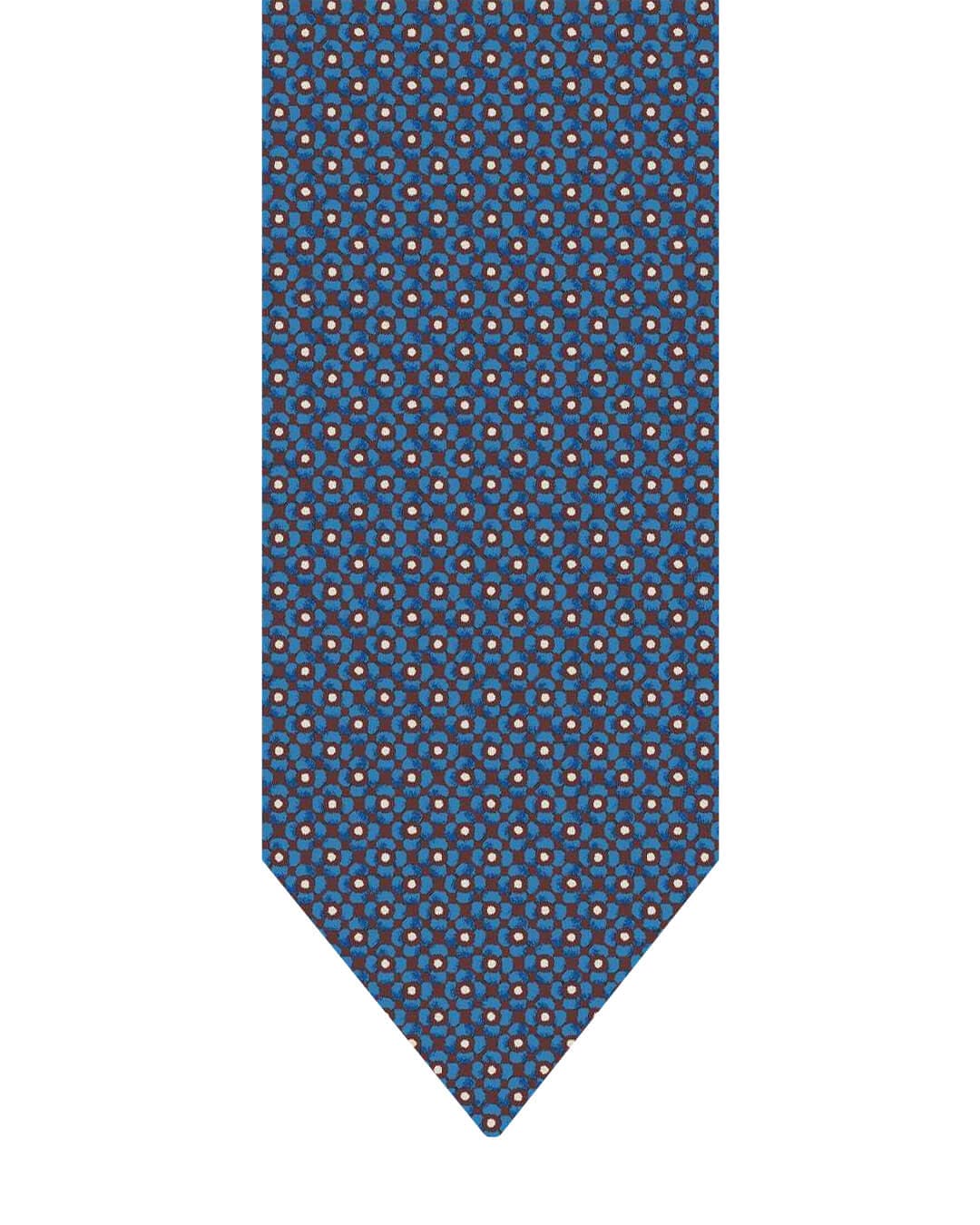 Gagliardi Ties ONE Gagliardi Blue Printed Floral Italian Silk Tie