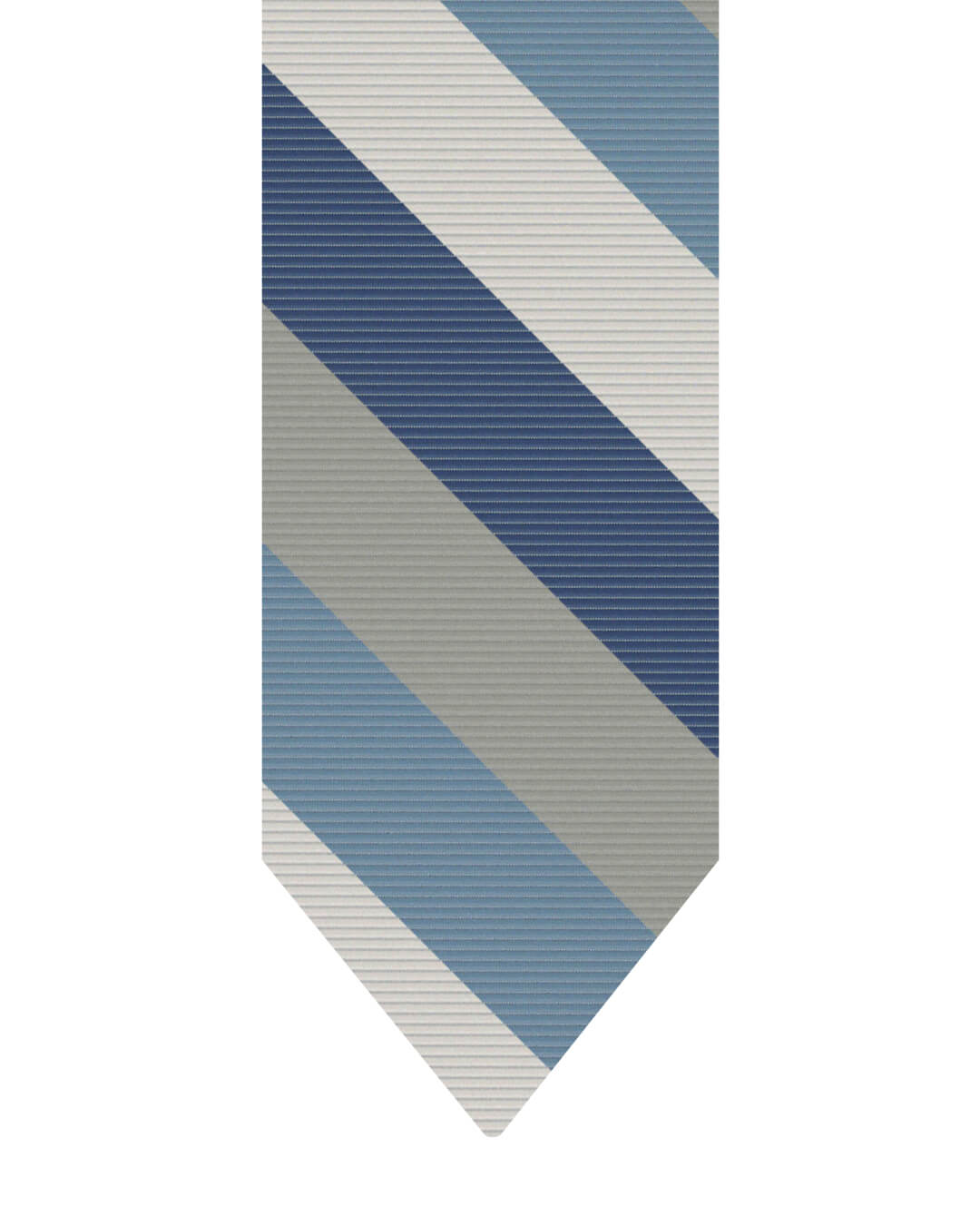 Gagliardi Ties ONE Gagliardi Blue Stripe Italian Wool Twill Tie