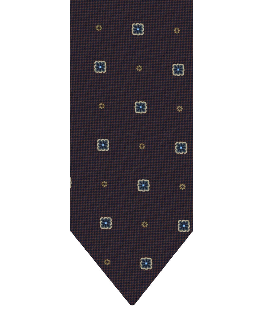 Gagliardi Ties ONE Gagliardi Brown Basketweave Motif Italian Silk Tie