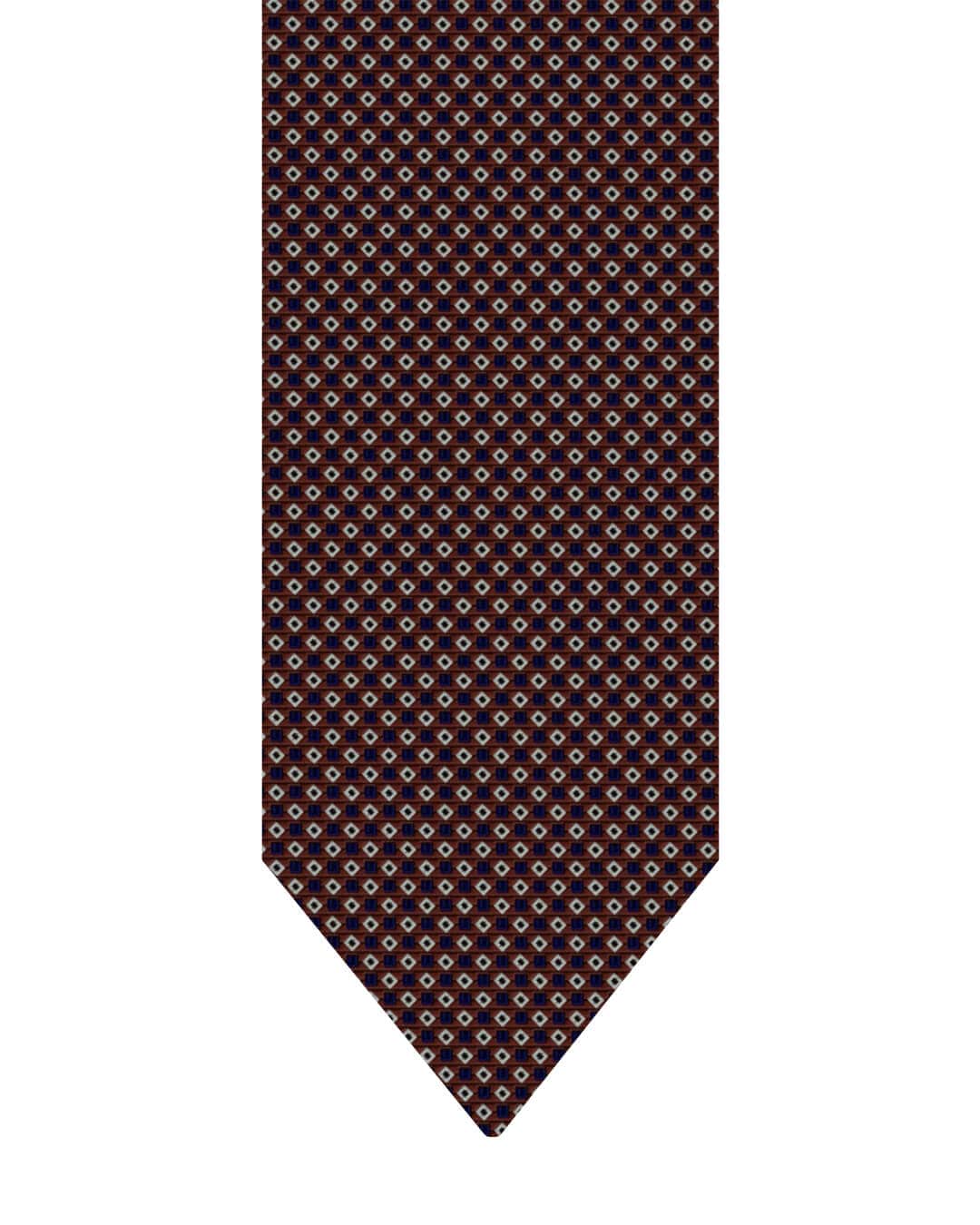 Gagliardi Ties ONE Gagliardi Brown Diamond Italian Silk Tie