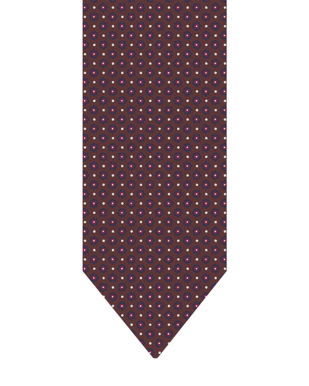 Gagliardi Ties ONE Gagliardi Burgundy Flower Print Italian Silk Tie