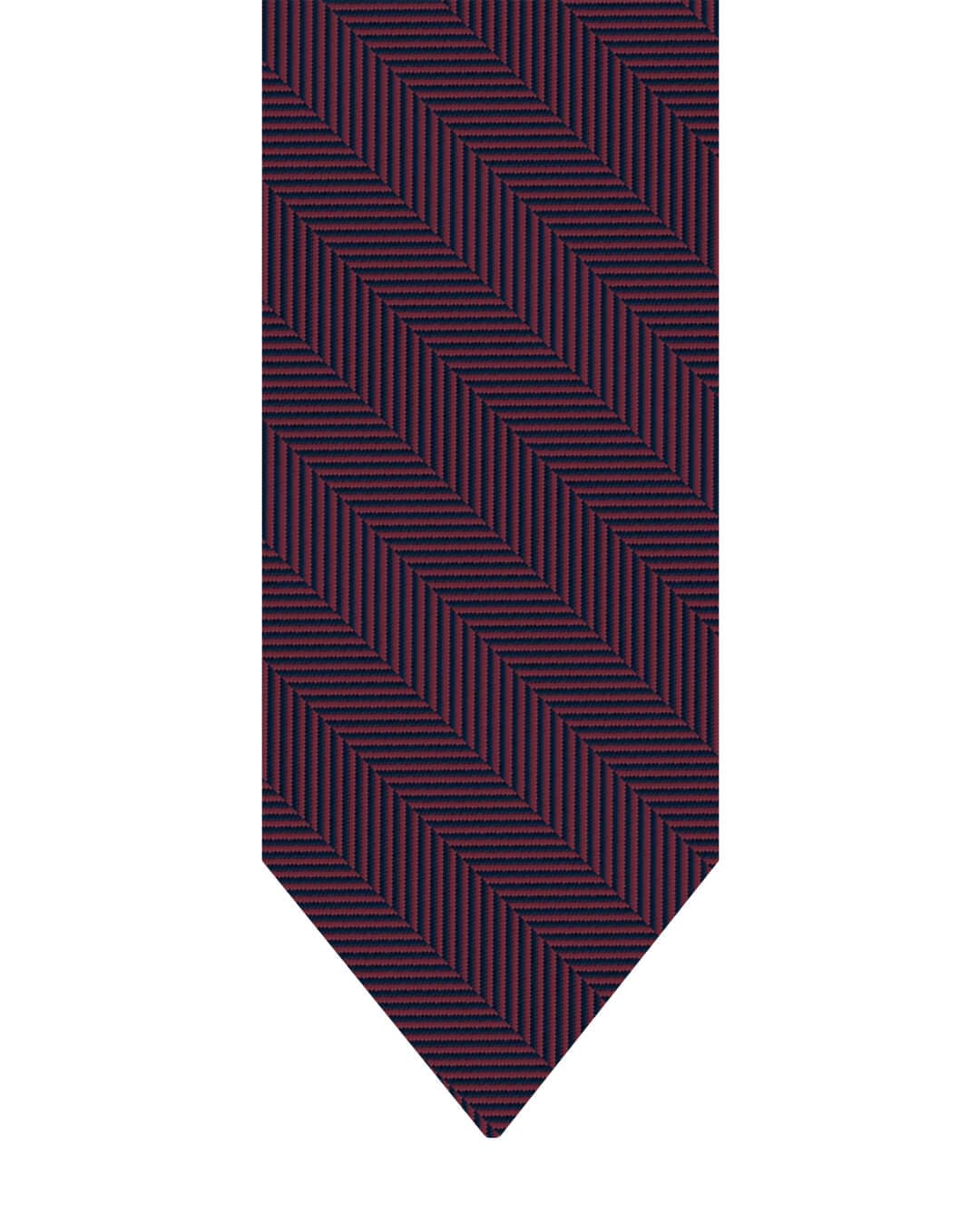 Gagliardi Ties ONE Gagliardi Burgundy Herringbone Italian Shantung Silk Tie