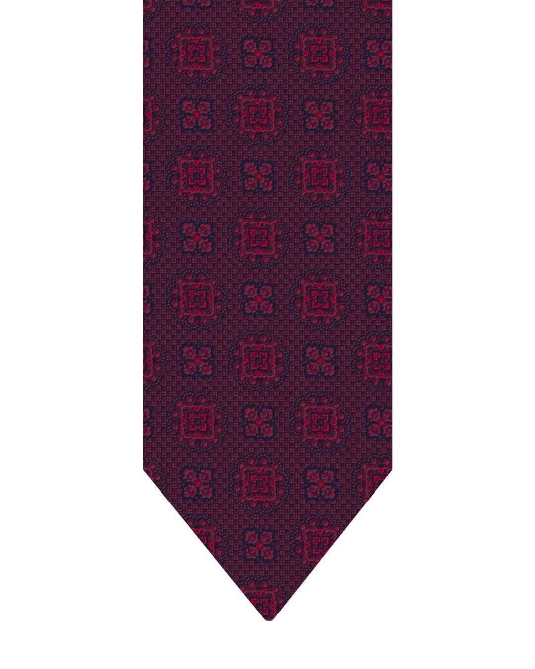 Gagliardi Ties ONE Gagliardi Burgundy Textured Medallions Italian Silk Tie