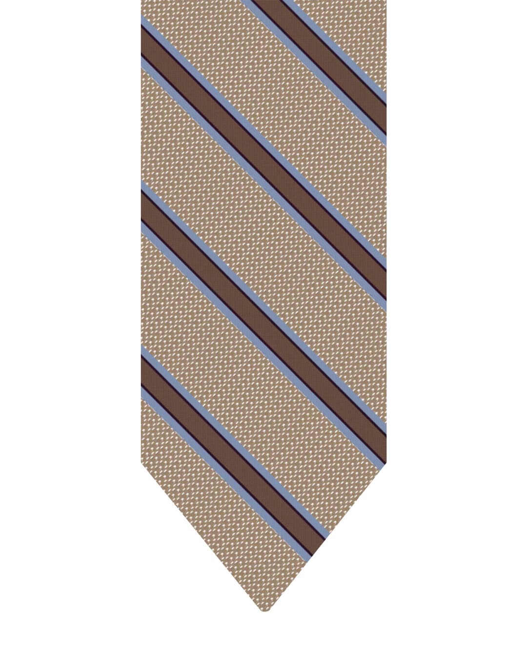 Gagliardi Ties ONE Gagliardi Gold Basketweave Stripe Italian Silk Tie