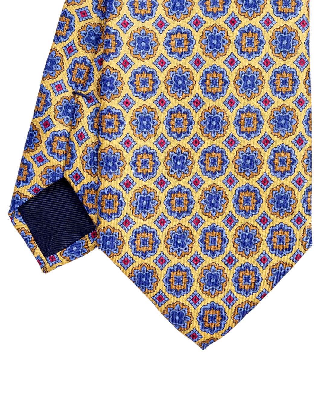 Gagliardi Ties ONE Gagliardi Gold Medallions Print Italian Silk Tie