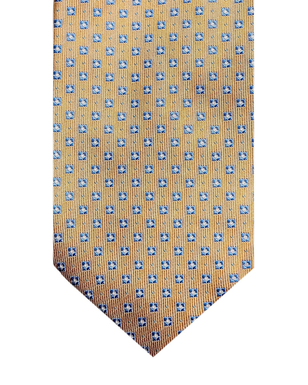 Gagliardi Ties One Size Gagliardi Gold Square & Spot Italian Silk Tie