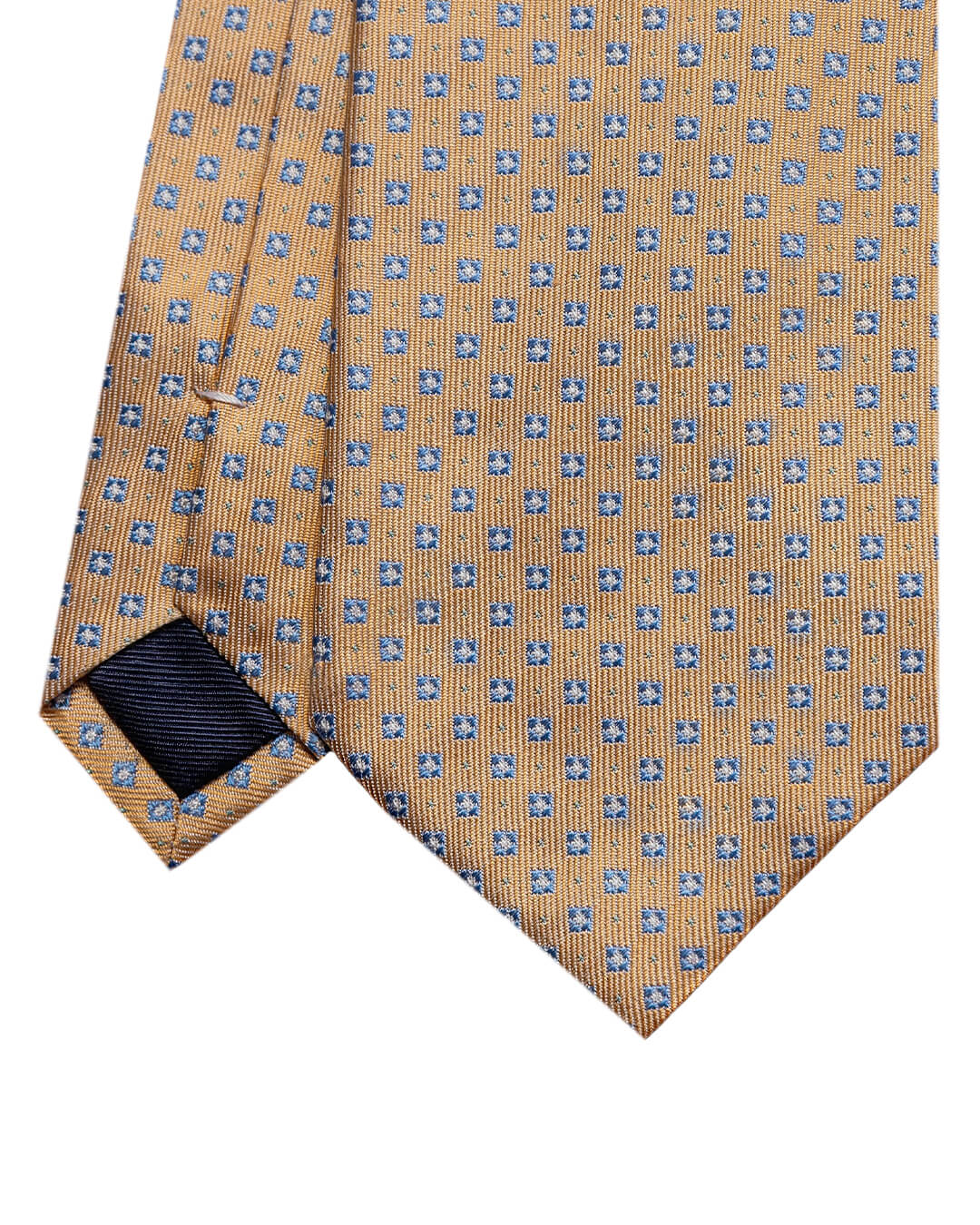 Gagliardi Ties One Size Gagliardi Gold Square & Spot Italian Silk Tie