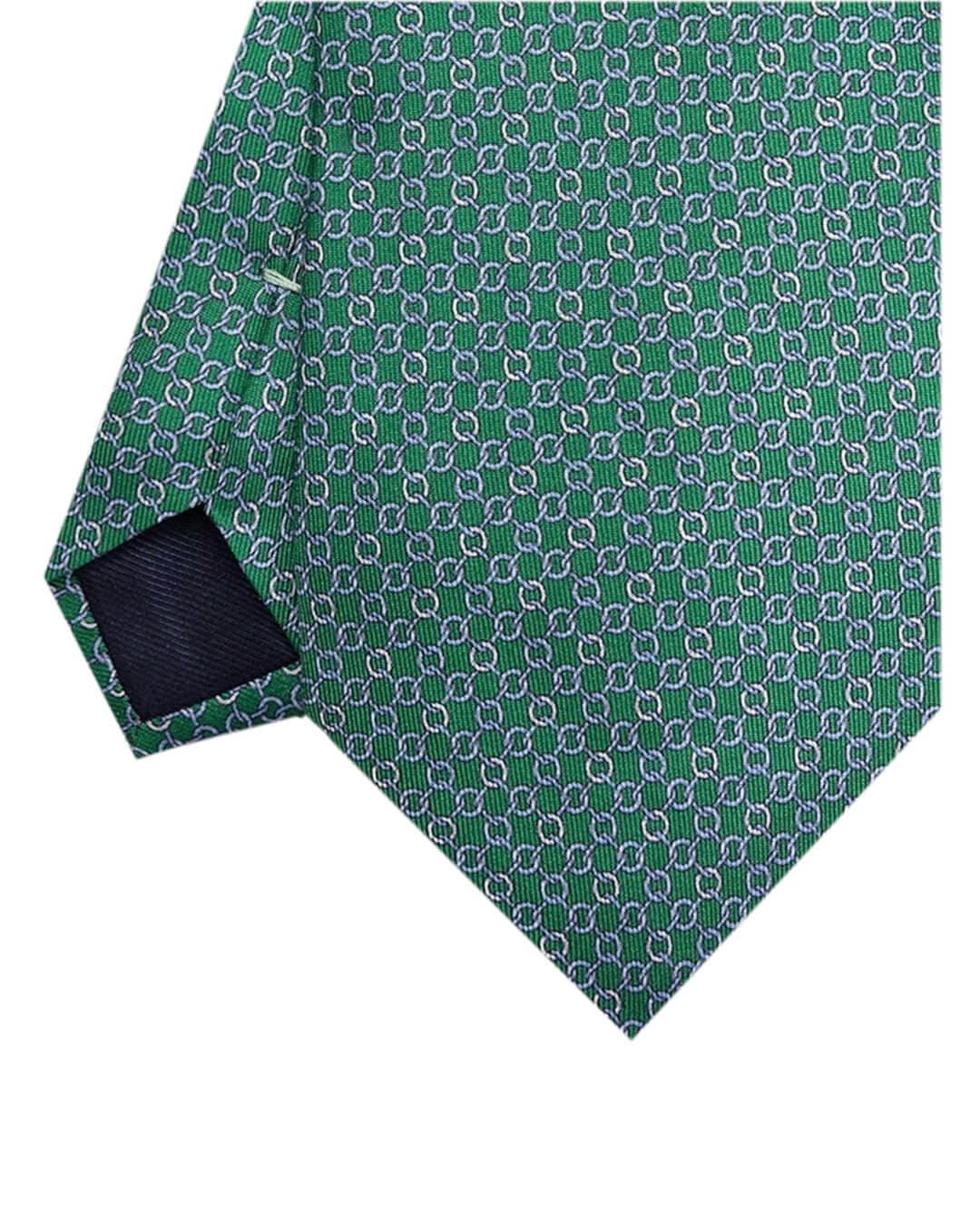 Gagliardi Ties One Size Gagliardi Green Chain Link Italian Silk Tie