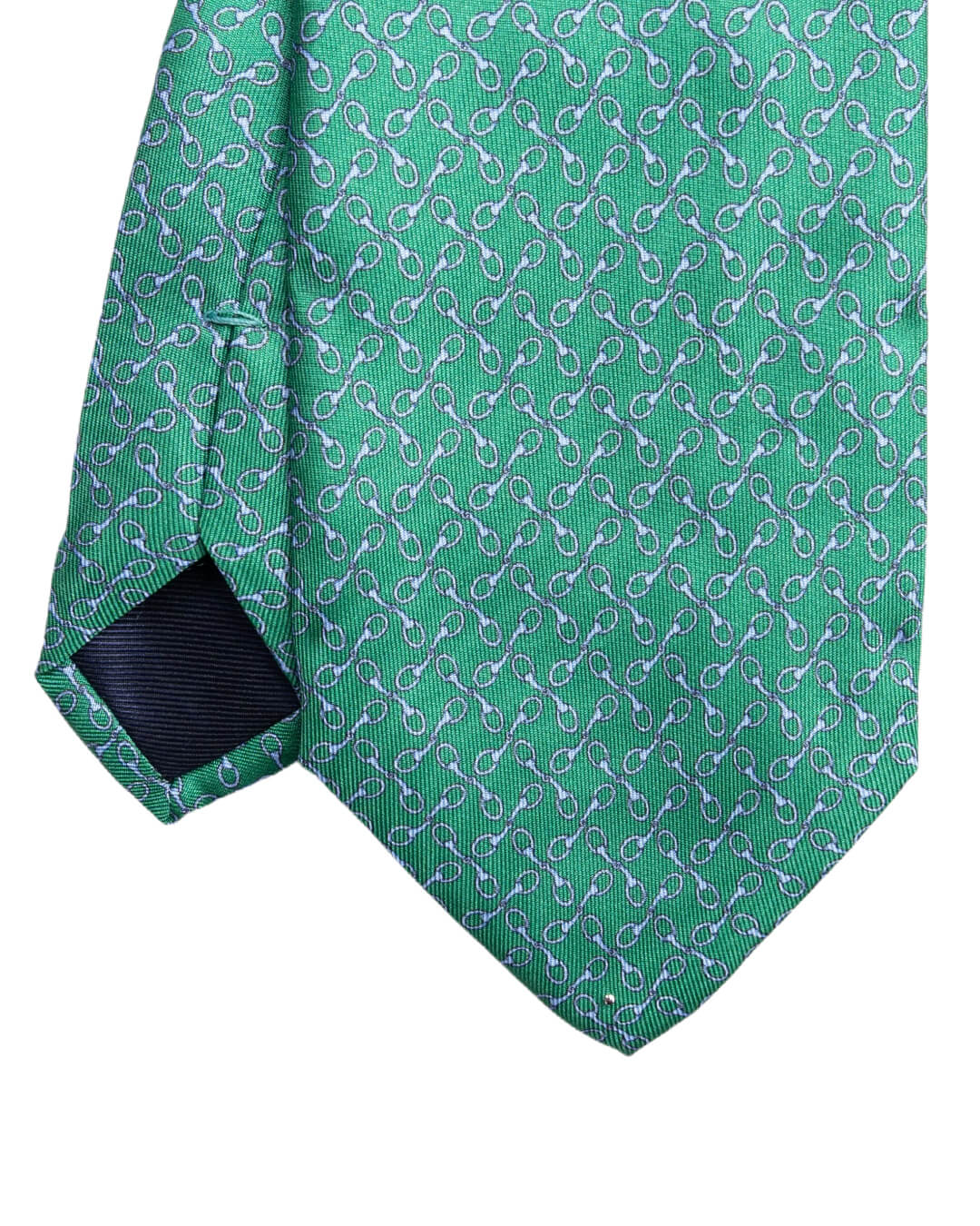 Gagliardi Ties ONE Gagliardi Green Chain Link Print Italian Silk Tie