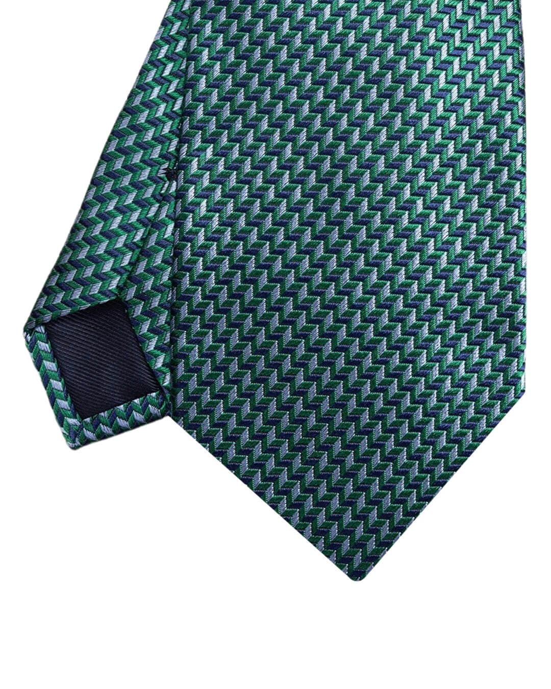 Gagliardi Ties One Size Gagliardi Green Chevrons Italian Silk Tie