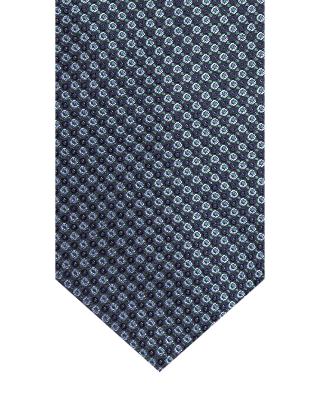 Gagliardi Ties ONE Gagliardi Green Circles Italian Silk Tie