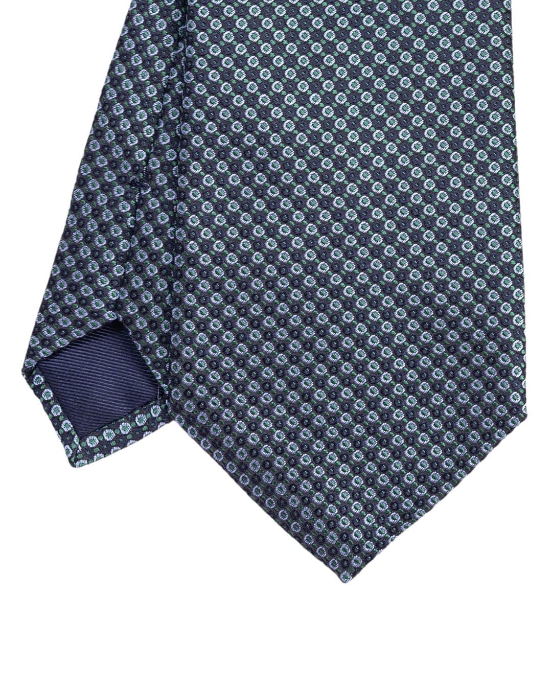 Gagliardi Ties ONE Gagliardi Green Circles Italian Silk Tie