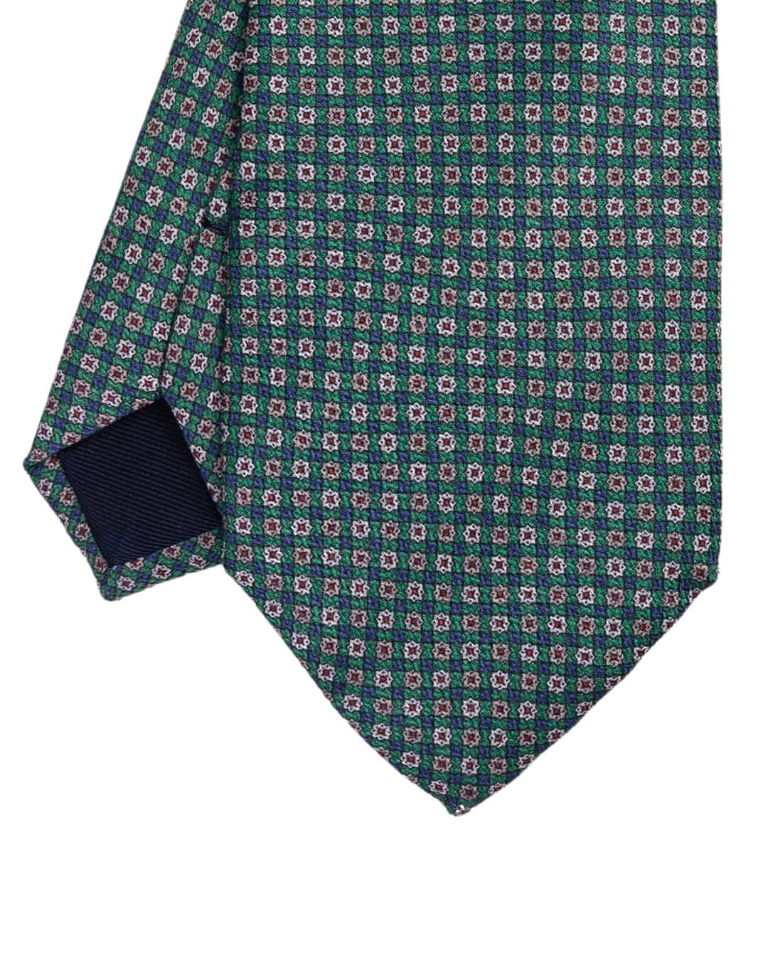 Gagliardi Ties ONE Gagliardi Green Geometric Print Italian Silk Tie
