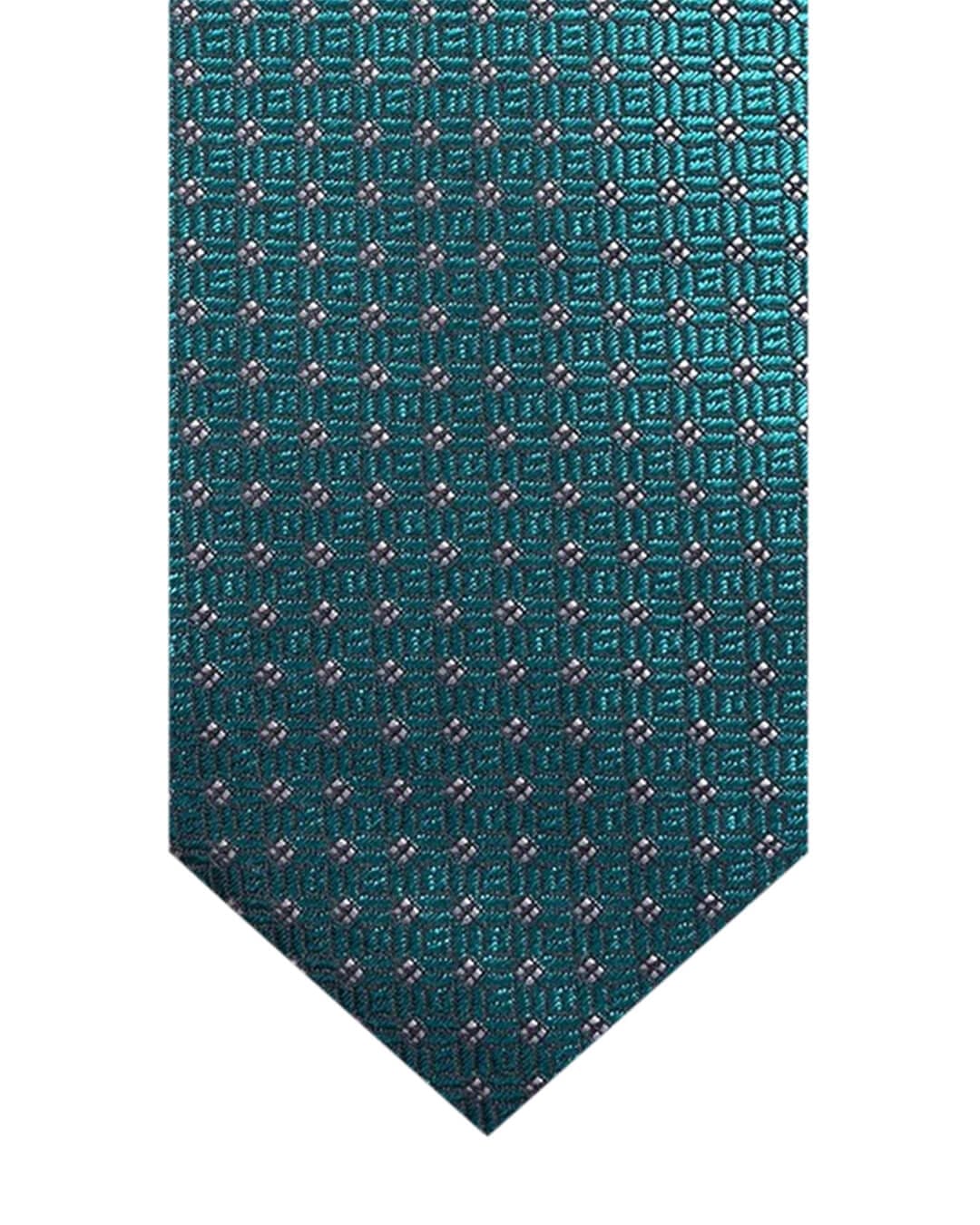 Gagliardi Ties One Size Gagliardi Green Lattice Italian Silk Skinny Tie