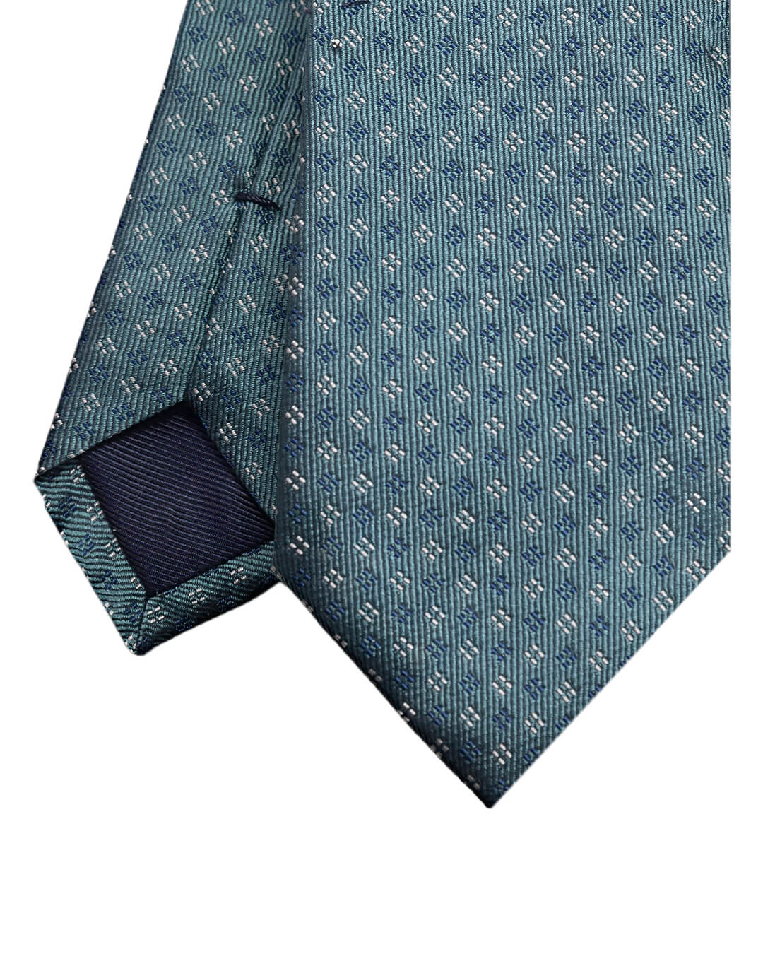 Gagliardi Ties One Size Gagliardi Green Micro Flower Italian Silk Skinny Tie