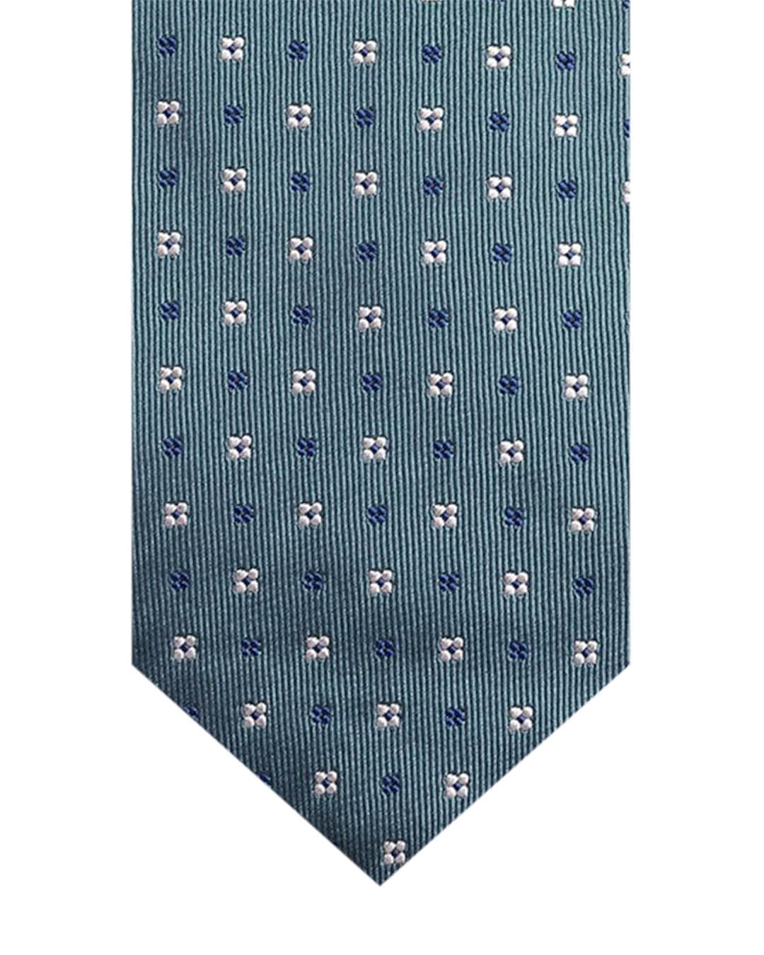 Gagliardi Ties One Size Gagliardi Green Mini Floral Italian Silk Tie
