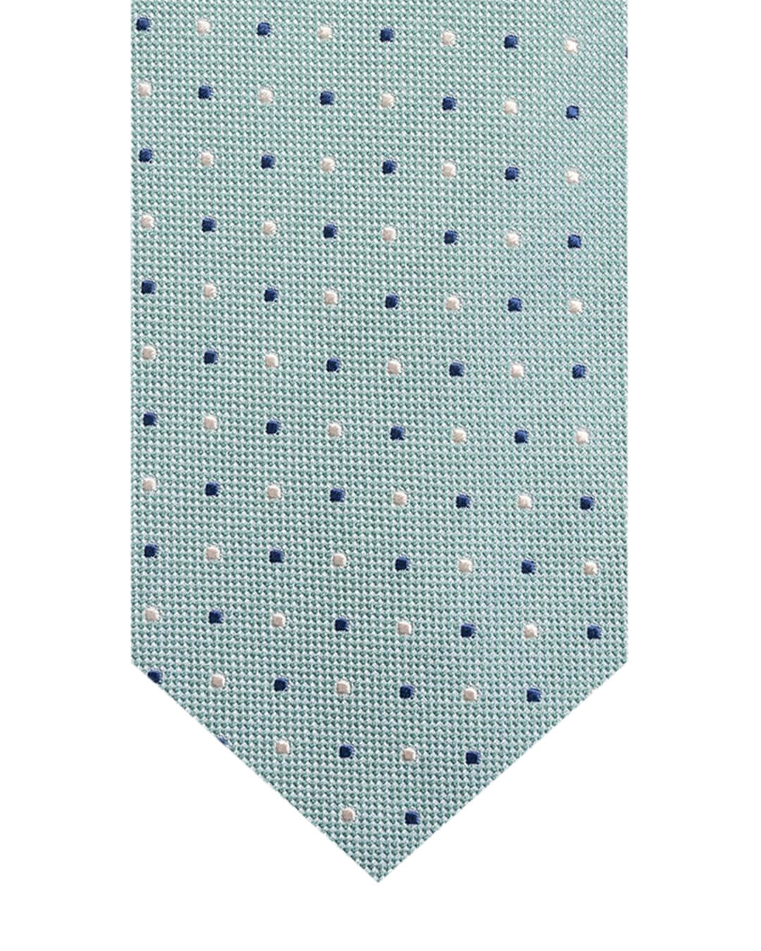 Gagliardi Ties One Size Gagliardi Green Two Colour Spot Italian Silk Tie