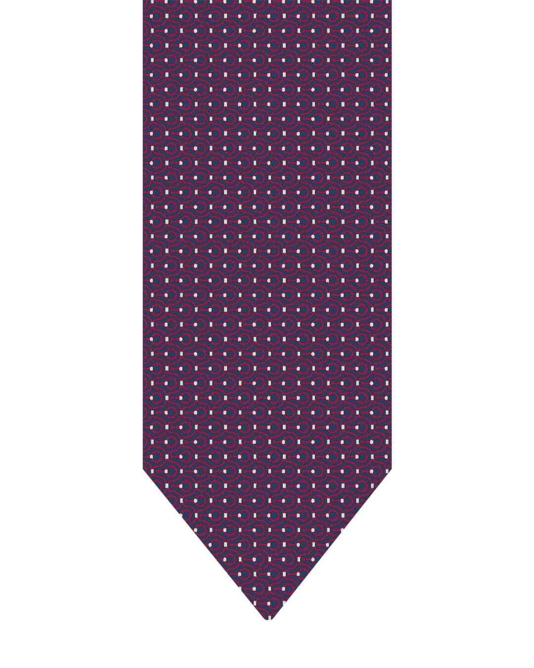 Gagliardi Ties ONE Gagliardi Magenta Loops Printed Italian Silk Tie