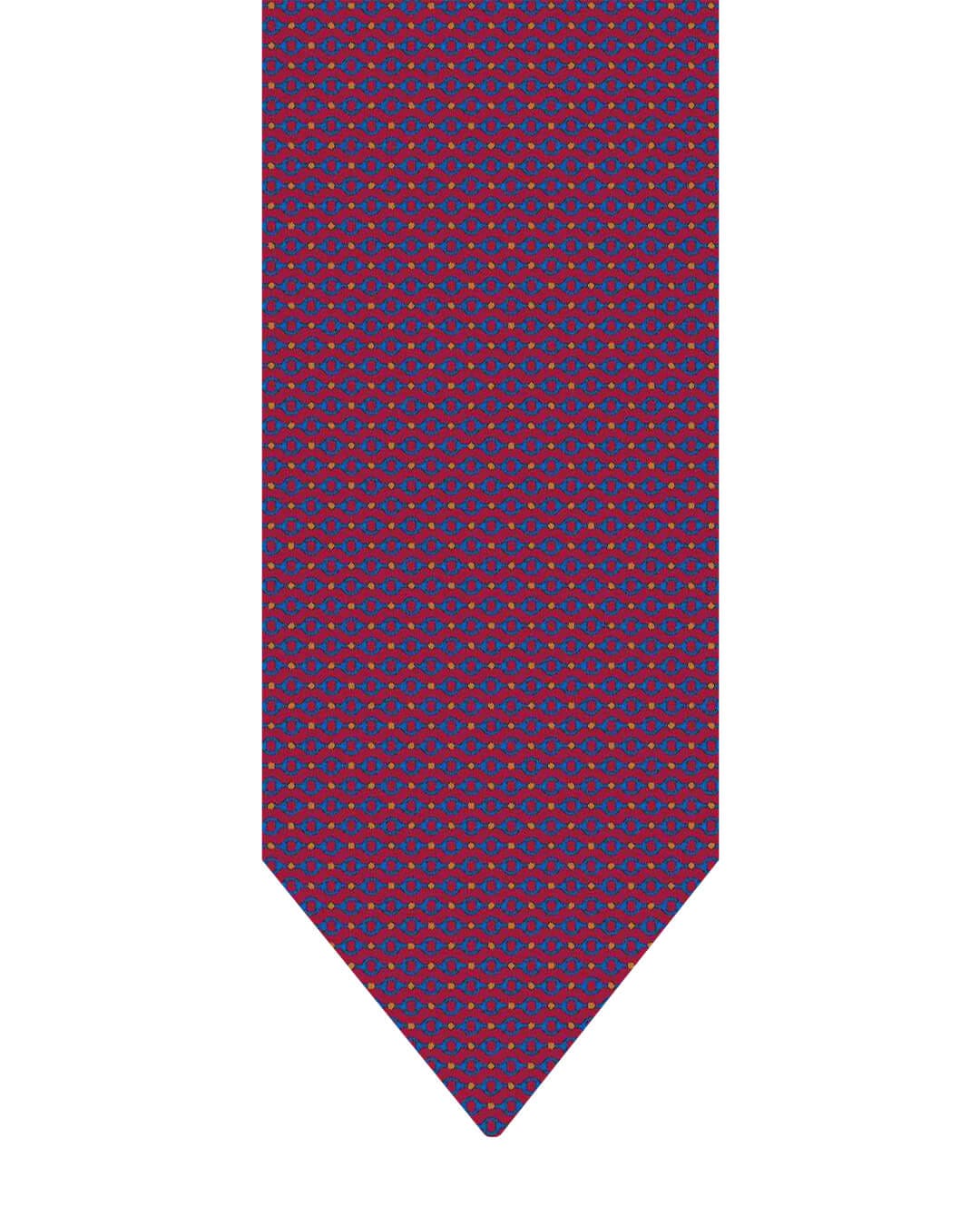 Gagliardi Ties ONE Gagliardi Magenta Oval Links Printed Italian Silk Tie