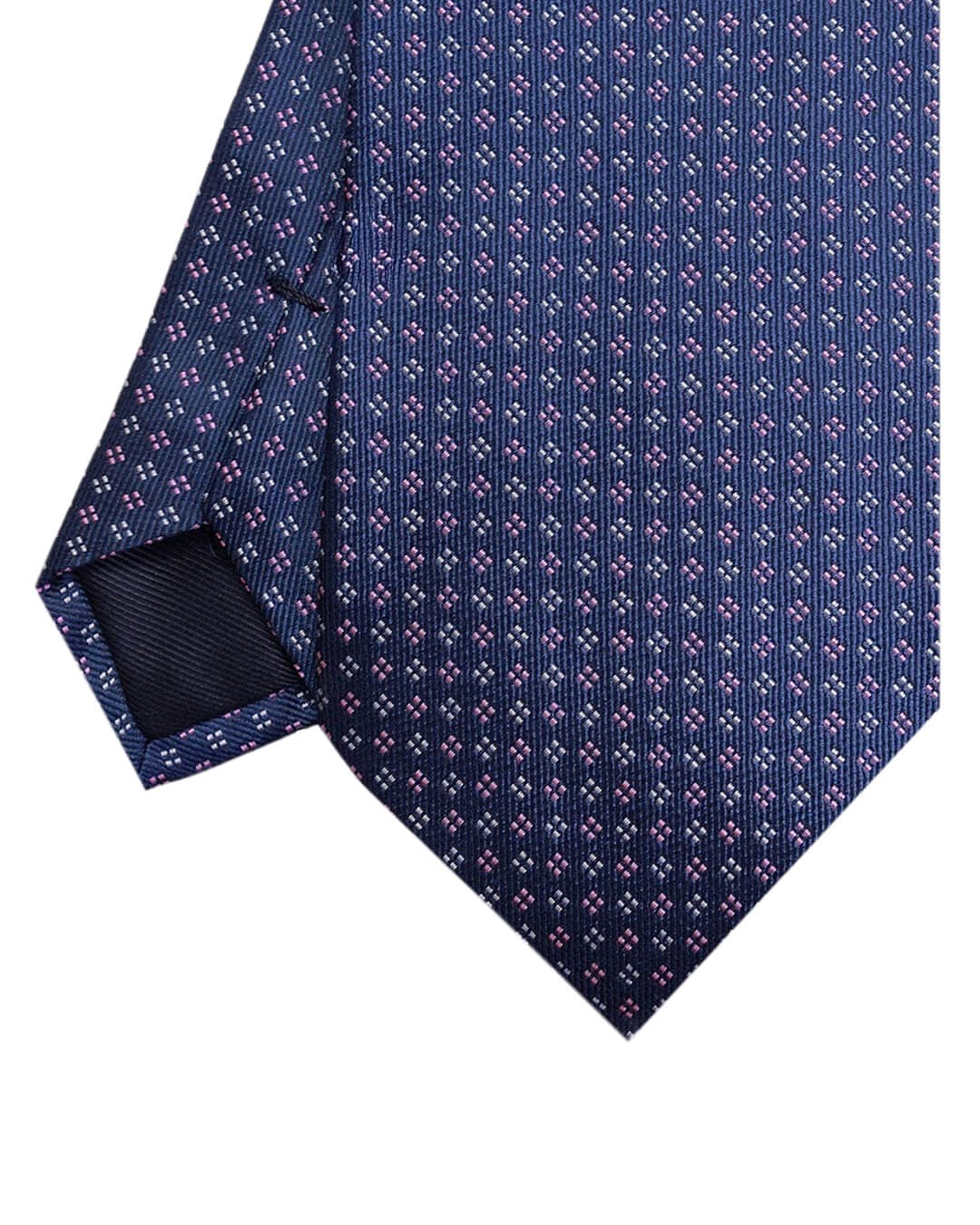 Gagliardi Ties One Size Gagliardi Navy Dotted Diamond Italian Silk Tie