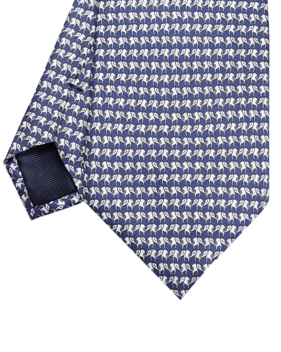 Gagliardi Ties One Size Gagliardi Navy Elephant Print Italian Silk Tie