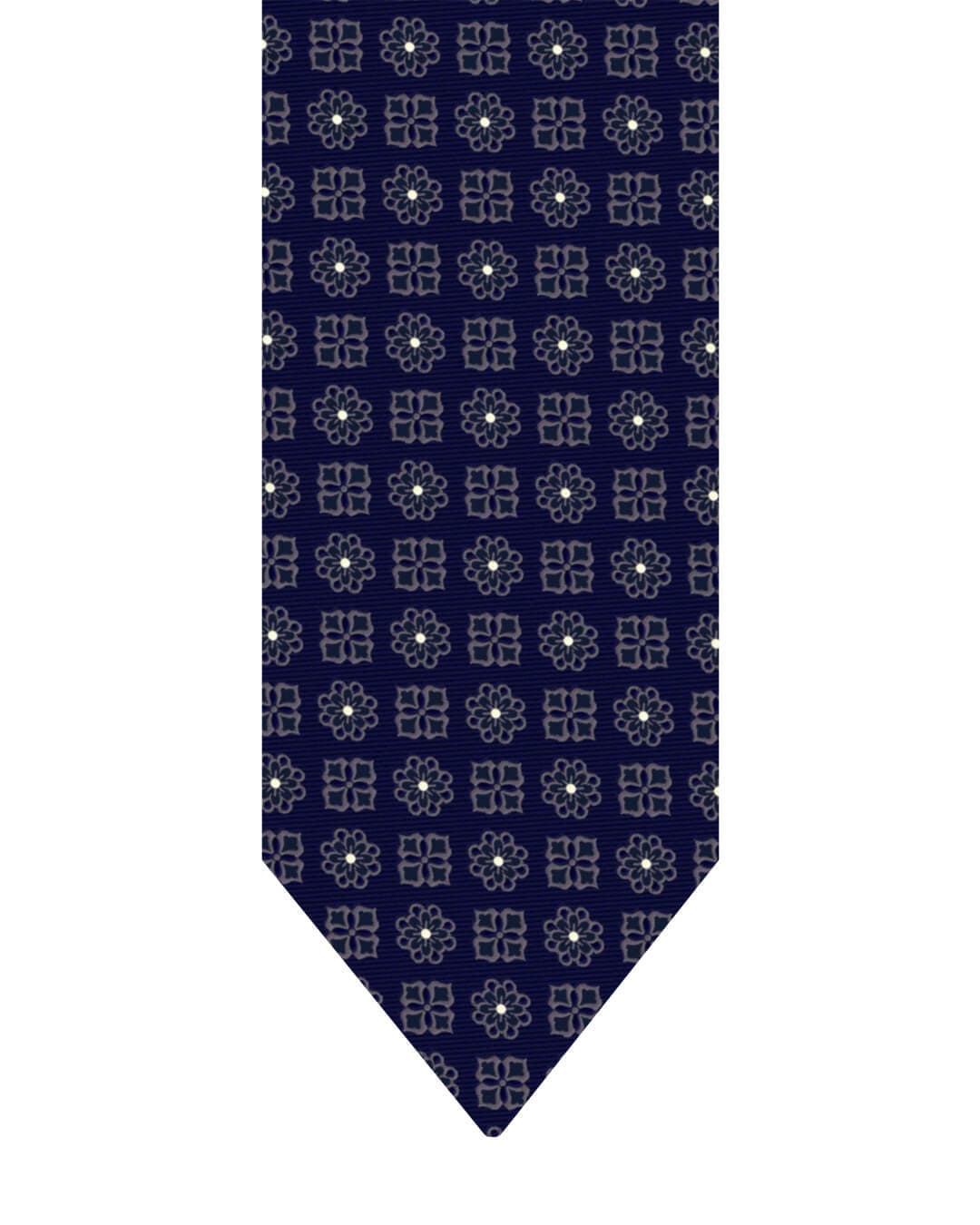 Gagliardi Ties ONE Gagliardi Navy Floral & Motif Italian Silk Tie