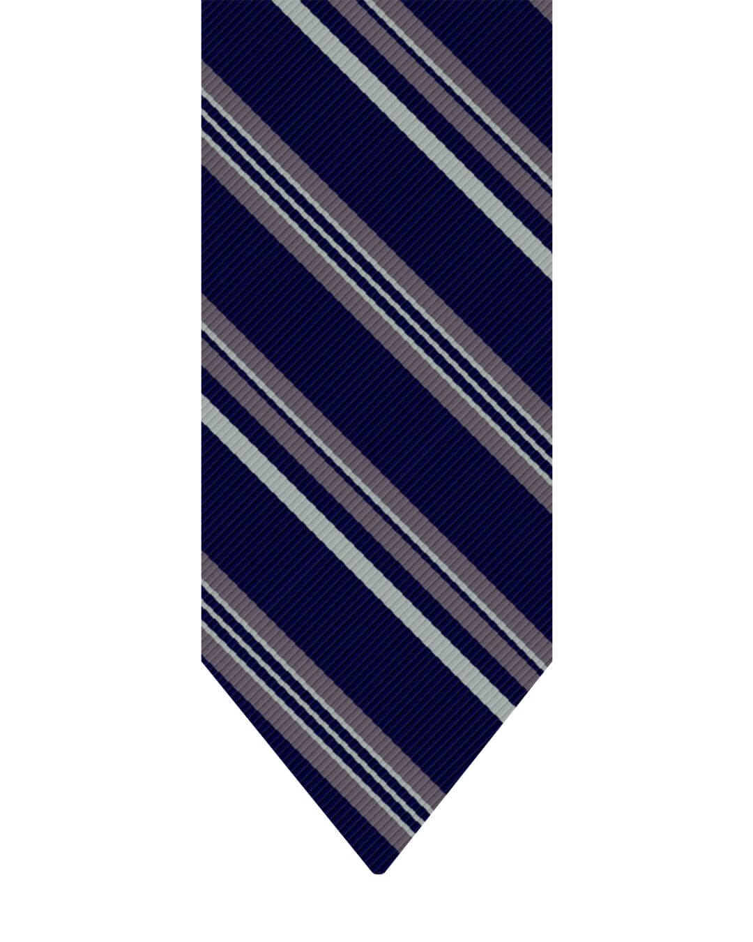 Gagliardi Ties ONE Gagliardi Navy Ottoman Stripe Italian Silk Tie