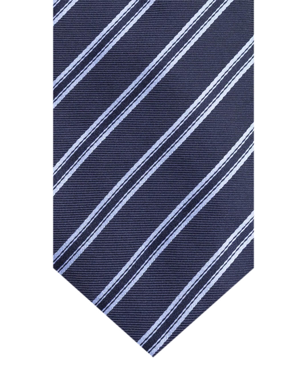Gagliardi Ties ONE Gagliardi Navy Striped Italian Silk Tie
