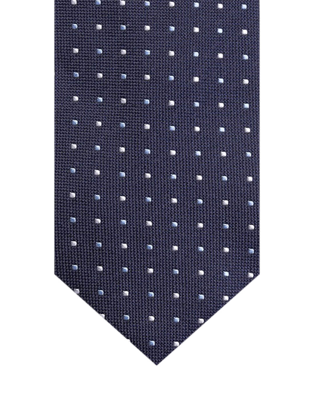 Gagliardi Ties One Size Gagliardi Navy Two Colour Spot Italian Silk Tie